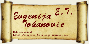 Evgenija Tokanović vizit kartica